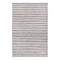 Kosas Home Del Mar 96 x 120 Striped Jute & Cotton Area Rug in Ivory/Aqua Blue