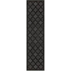 Nourison Easy Care Indoor/Outdoor Charcoal Black 2' X 6' Area Rug, Easy Cleaning, Non Shedding, Bed Room, Living Room, Dining Room, Backyard, Deck, Patio (2X6)