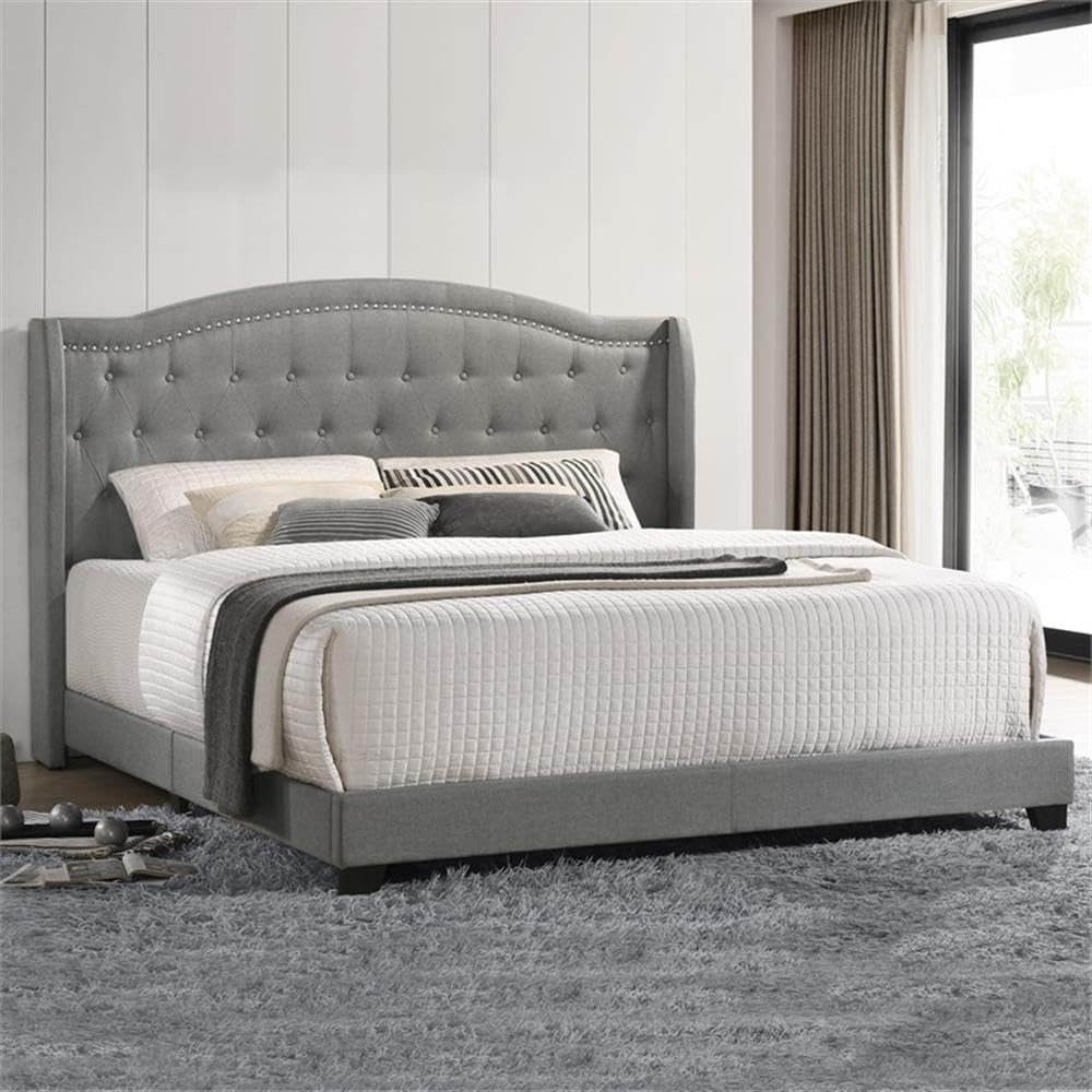 Intercon Rhyan UPH Bed Platform, King (U.S. Standard), Gray