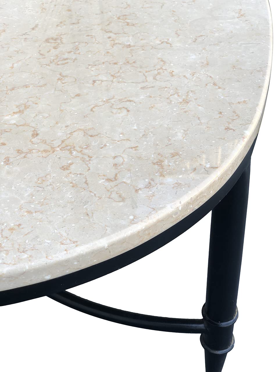 Afd Home Cambium Iron Coffee Table, Black, Beige