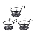 Atorse 3X Hanging Planters Basket Home Balcony Fence Outside Plant Holder With Hook Black|Outdoor Living|Gardening Supplies|Plan