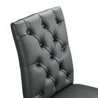 Modway Eei-3472-Gry Duchess Dining Chair Vinyl Set Of 2, Gray