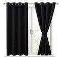 Hiasan Blackout Curtains For Bedroom, 52 X 54 Inches Long - Thermal Insulated & Light Blocking Window Curtains For Living Room/Kids Room, 2 Drape Panels Sewn With Tiebacks, Camel