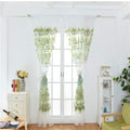 MYADDICTION Offset Printed Voile Slot Top Panel Tulle Window Blinds Green100x270cm | Home & Garden | Window Treatments & Hardwa