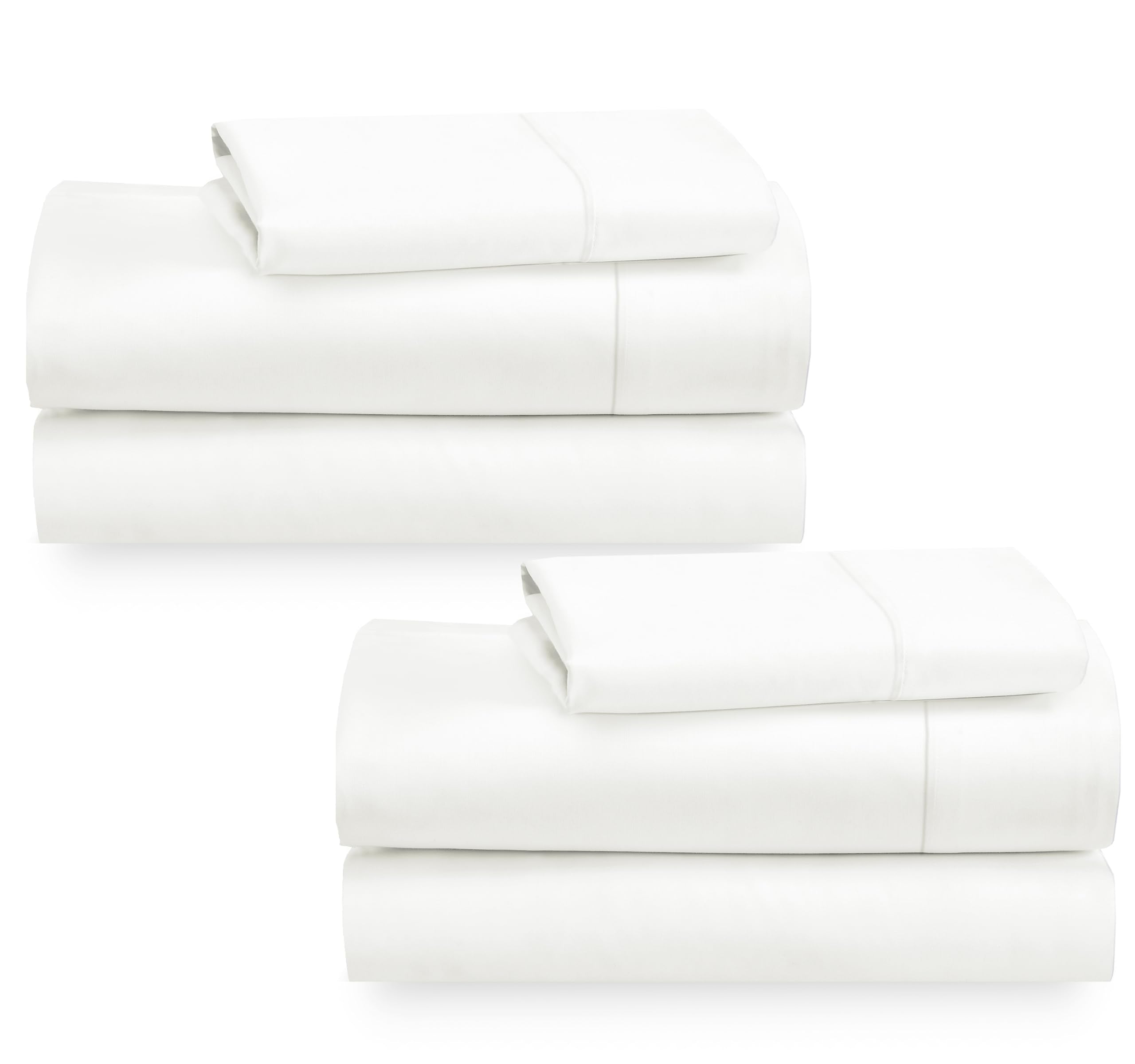California Design Den 2-Pack Cotton Twin Sheet Sets - 400 Thread Count 100% Cotton Sateen - Extra Soft, Breathable & Cooling She