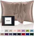 Inssl Mulberry Silk Pillowcase For Hair And Skin Health,Natural Silk Pillow Cover With Hidden Zipper Both Side Silk1 Pcs (Light
