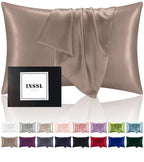 Inssl Mulberry Silk Pillowcase For Hair And Skin Health,Natural Silk Pillow Cover With Hidden Zipper Both Side Silk1 Pcs (Light