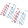 Space Saving Clothes Hanger Organizer, 10 Pack Plastic Random Color 9 Holes 13 Inch 360 Angle Rotatable Organizer for Home and T