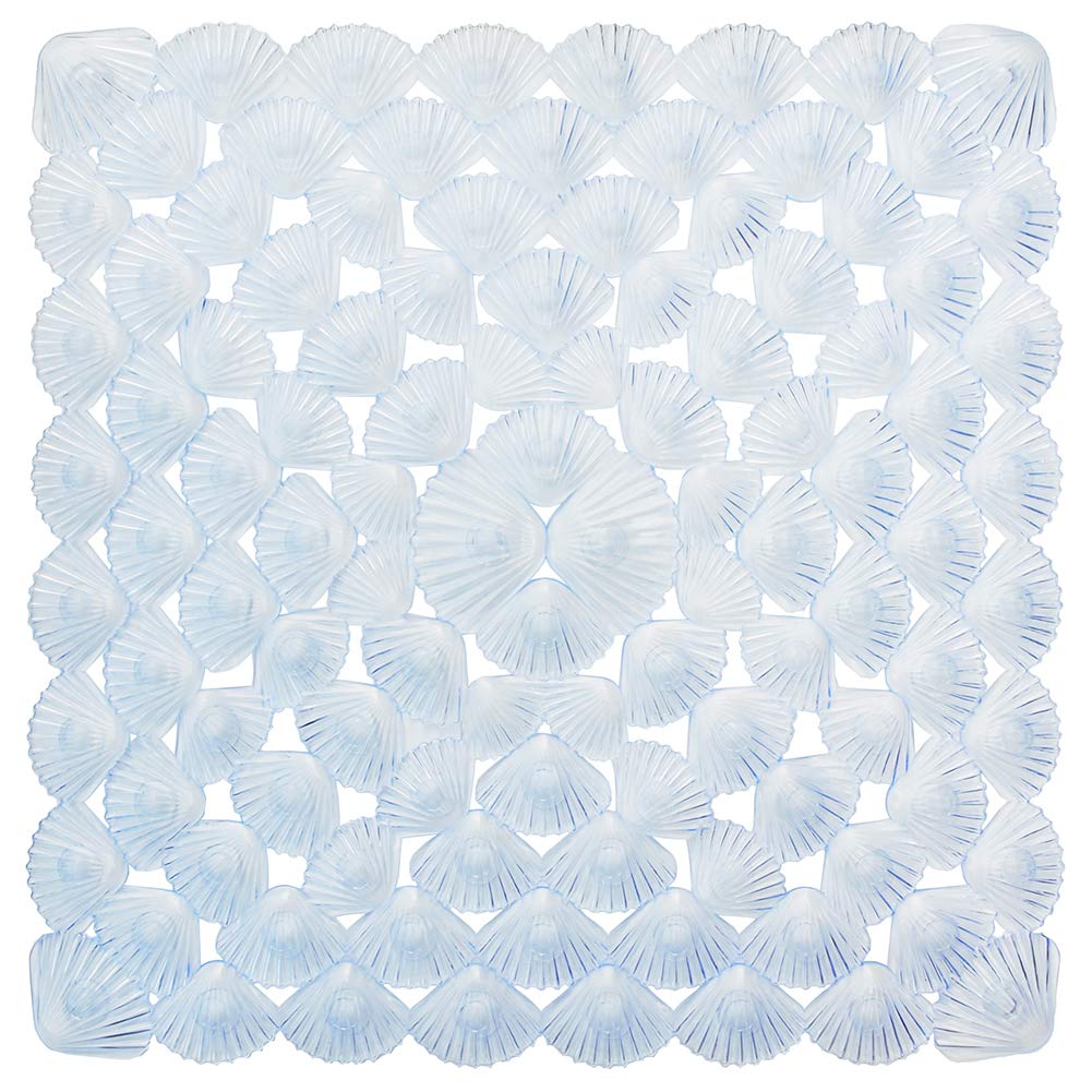 Non-slip Bathtub Mat 21x21(for Smooth Non-Textured Tubs Only), Machine Washable Square Bath Tub Shower Mat with Suction Cups for