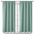 Bgment Light Sage Blackout Curtains 40 Inches Length For Bedroom Kitchen - Rod Pocket Thermal Insulated Drapes For Short Window Cafe Decorative Privacy, 42 X 40 Inch, 2 Panels