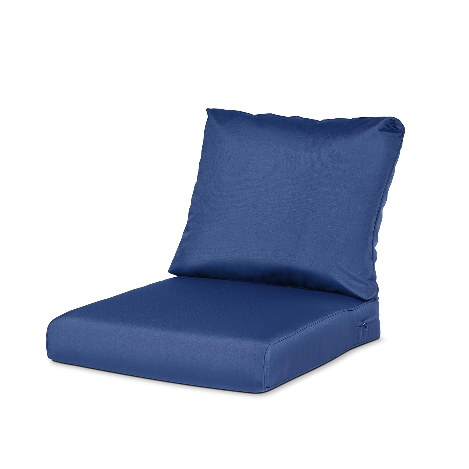 Bps 24X24 Inch Outdoor Deep Seat Cushions Set- Water Resistant With Adjustable Straps & Handles For Patio, Deck, Or Garden, Navy