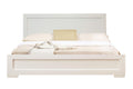 Trent Wooden Platform Bed in White, Full/ White