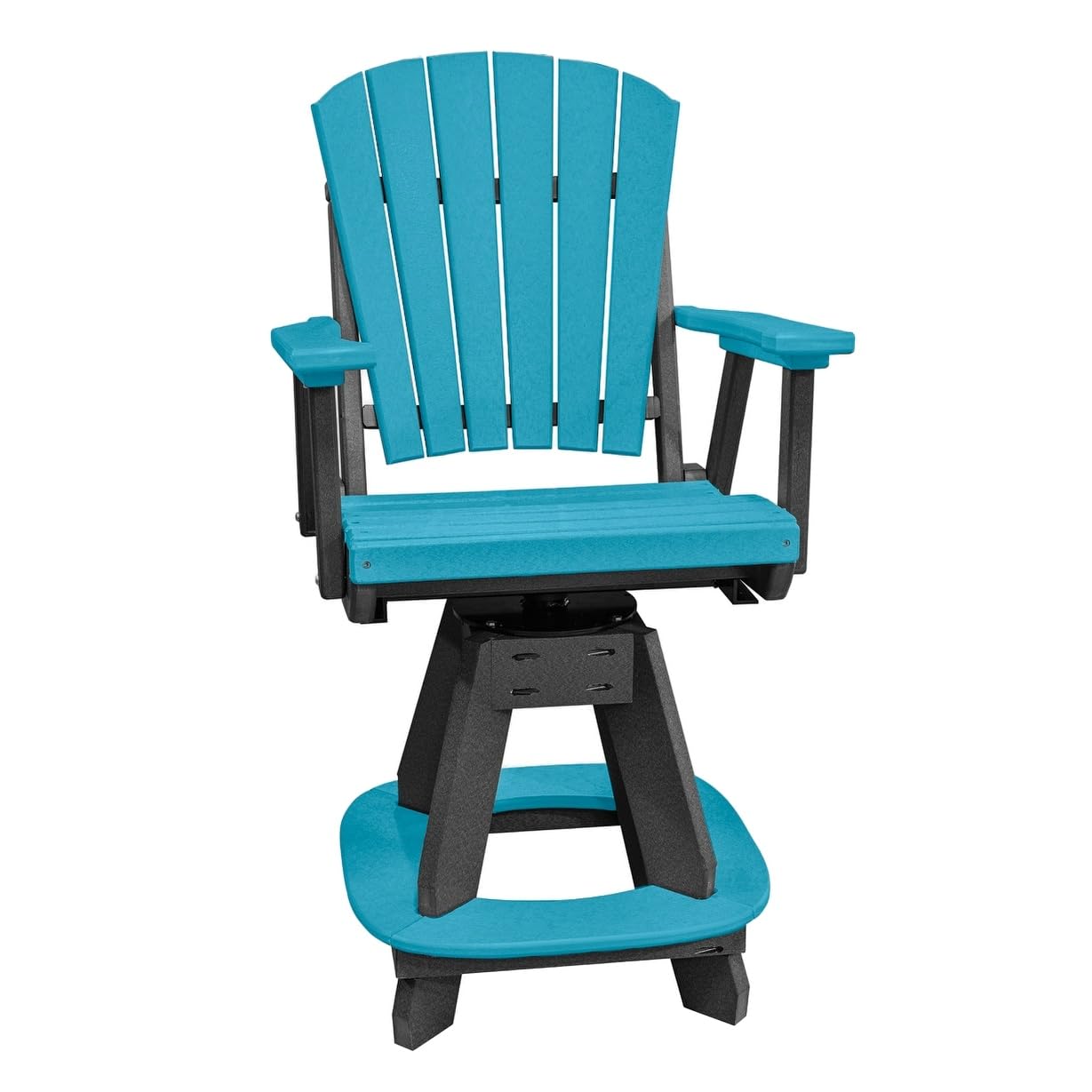 American Furniture Classics Five Piece Square Counter Height Dining Set, Aruba Blue/Black