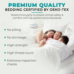 Feather & Stitch 500 Tc Full Size Damask Bed Sheet Set, 100% Cotton Soft Breathable Bedsheets, 4 Piece 18' Deep Pockets Sateen Weave Striped Bedding Mattress Resort Hotel Luxury- (Solid White, Full)
