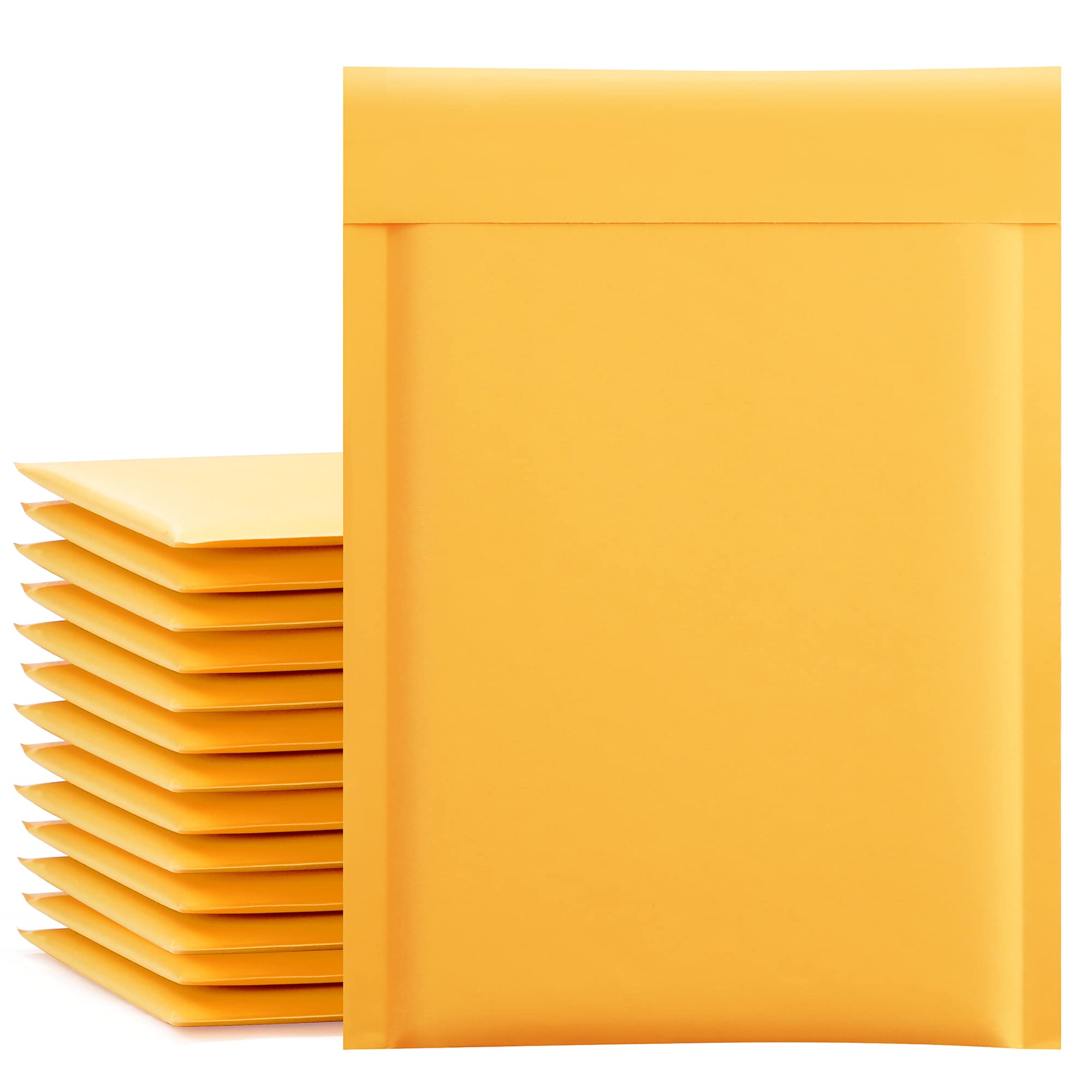 Ucgou Kraft Bubble Mailers 6X10 Inch 50 Pack Yellow Padded Envelopes #0 Small Business Mailing Packages Self Sealing Tear Resist