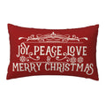 NIDITW Nice Sister Birthday with Blessings Joy Peace Love and Merry Christmas Red Lumbar Cotton Linen Cushion Case Pillow Covers