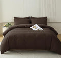 Houseri Brown Comforter Set King Mocha Bedding King Size Comforter Sets Chestnut Comforter Men Dark Brown Bedding Sets King Coff