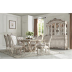 Acme Gorsedd Upholstered Tufted Side Chair in Cream and Golden Ivory Set of 2