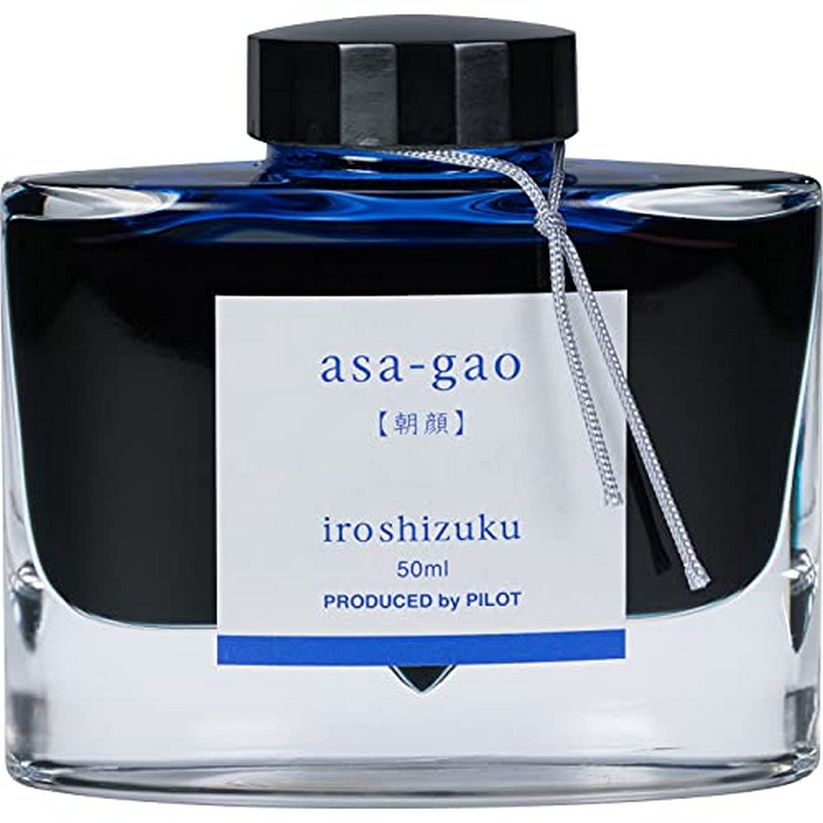 Pilot Iroshizuku Bottled Fountain Pen Ink, Asa-Gao, Morning Glory (Dark Blue) 50Ml Bottle (69203), Vivid Purplish Blue