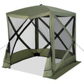 Tangkula 6.7x6.7 Ft Pop Up Gazebo with Netting, Portable Screen Tent with 4 Sided Mesh Walls, 2 Sunshade Cloths, UV 50+ Instant 