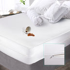 Nestl Premium Microfiber Zippered Mattress Encasement - Waterproof Queen Mattress Protector - Fits 15 Inches Deep - Queen