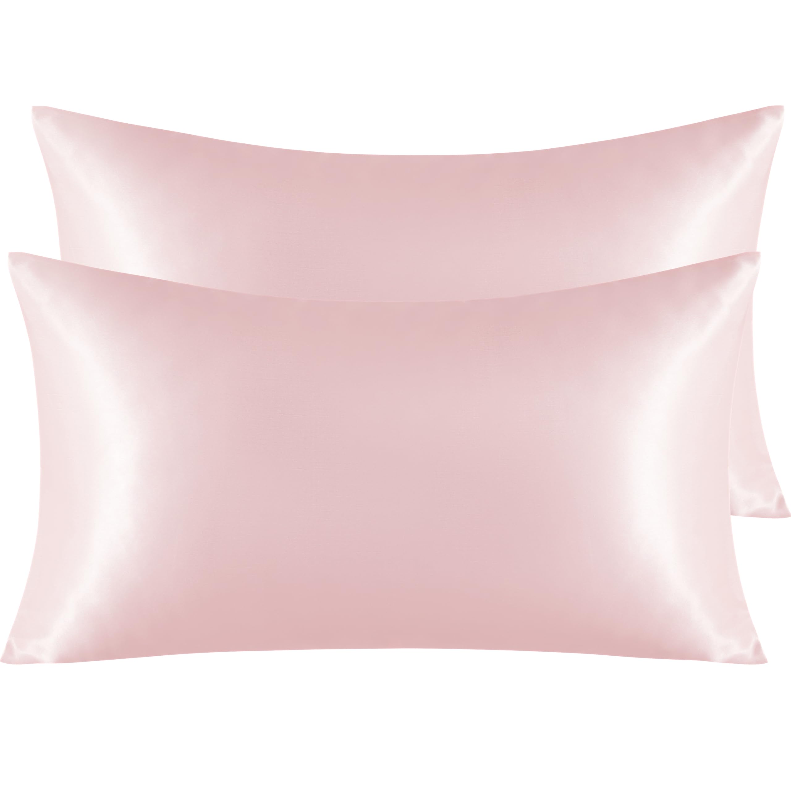 Ntbay 2 Pack Satin King Pillowcases For Hair And Skin, Luxurious And Silky Pillow Cases With Envelope Closure, 20X36 Inches, Light Pink