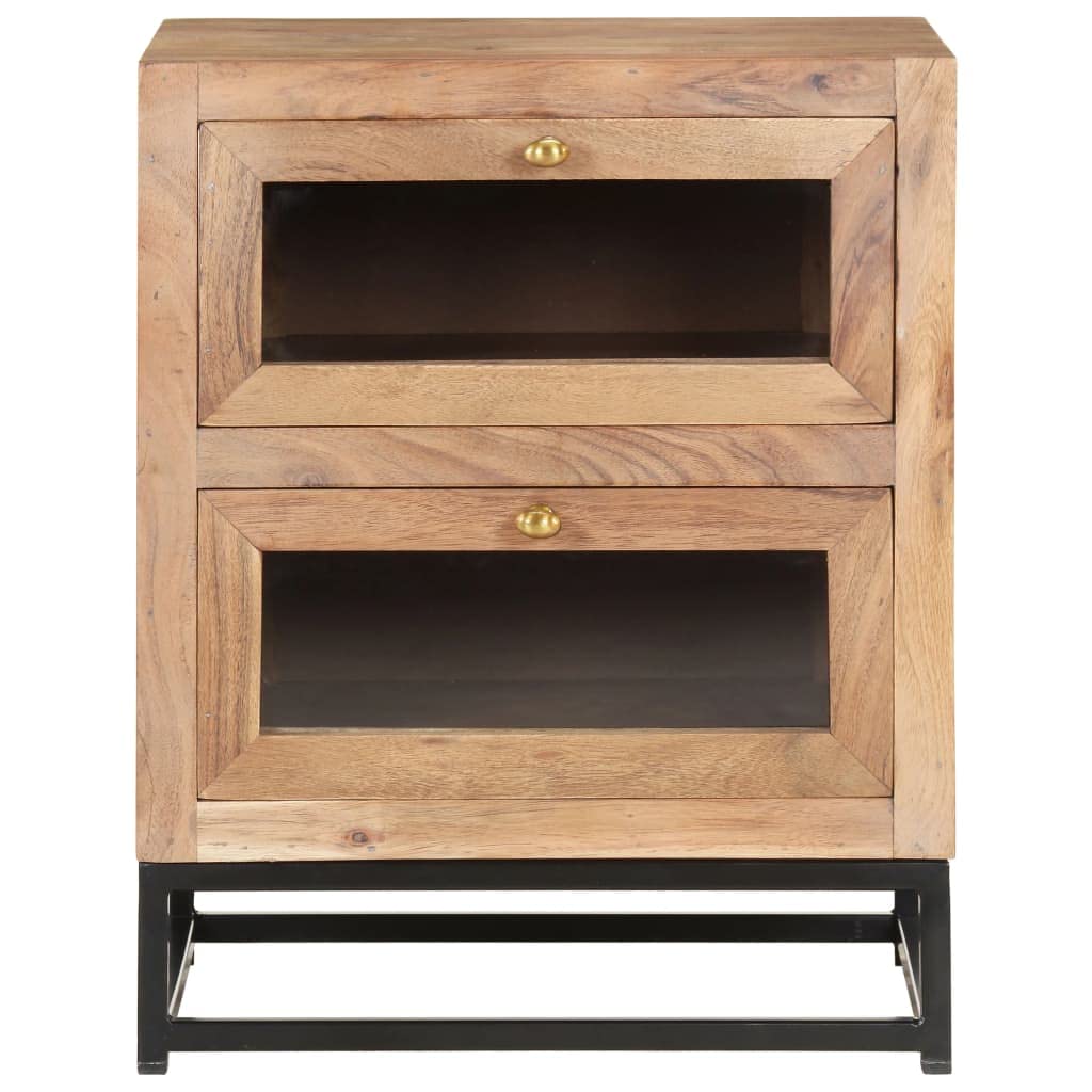 Bedside Cabinet 15.7&quot;x11.8&quot;x19.7&quot; Solid Acacia Wood