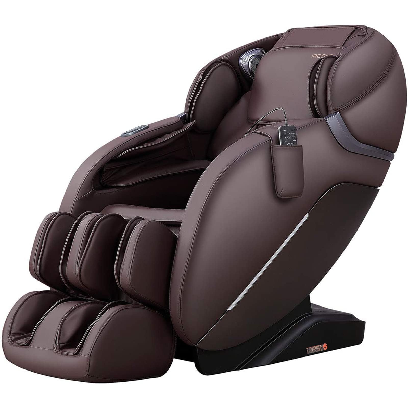 iRest 2024 SL Track Massage Chair Recliner, Full Body with Zero Gravity, Bluetooth Speaker, Airbags, Heating, and Foot (Brown), 