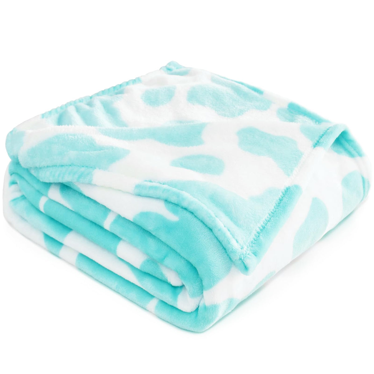 Cute Kids Blanket Teal Blue Fuzzy Blanket Cyan Turquoise Soft Throw Blanket Girls Blue Gifts Stuff Decor For Toddlers Boys Girls