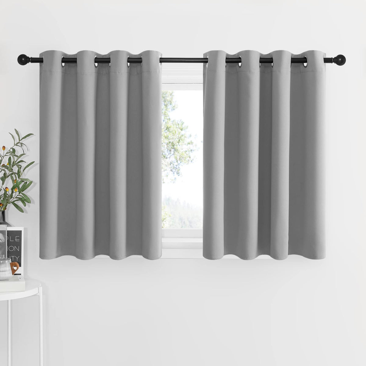 Nicetown Room Darkening Window Curtains For Bedroom, Energy Saving Thermal Insulated Window Treatment Short Curtains For Kids Ro