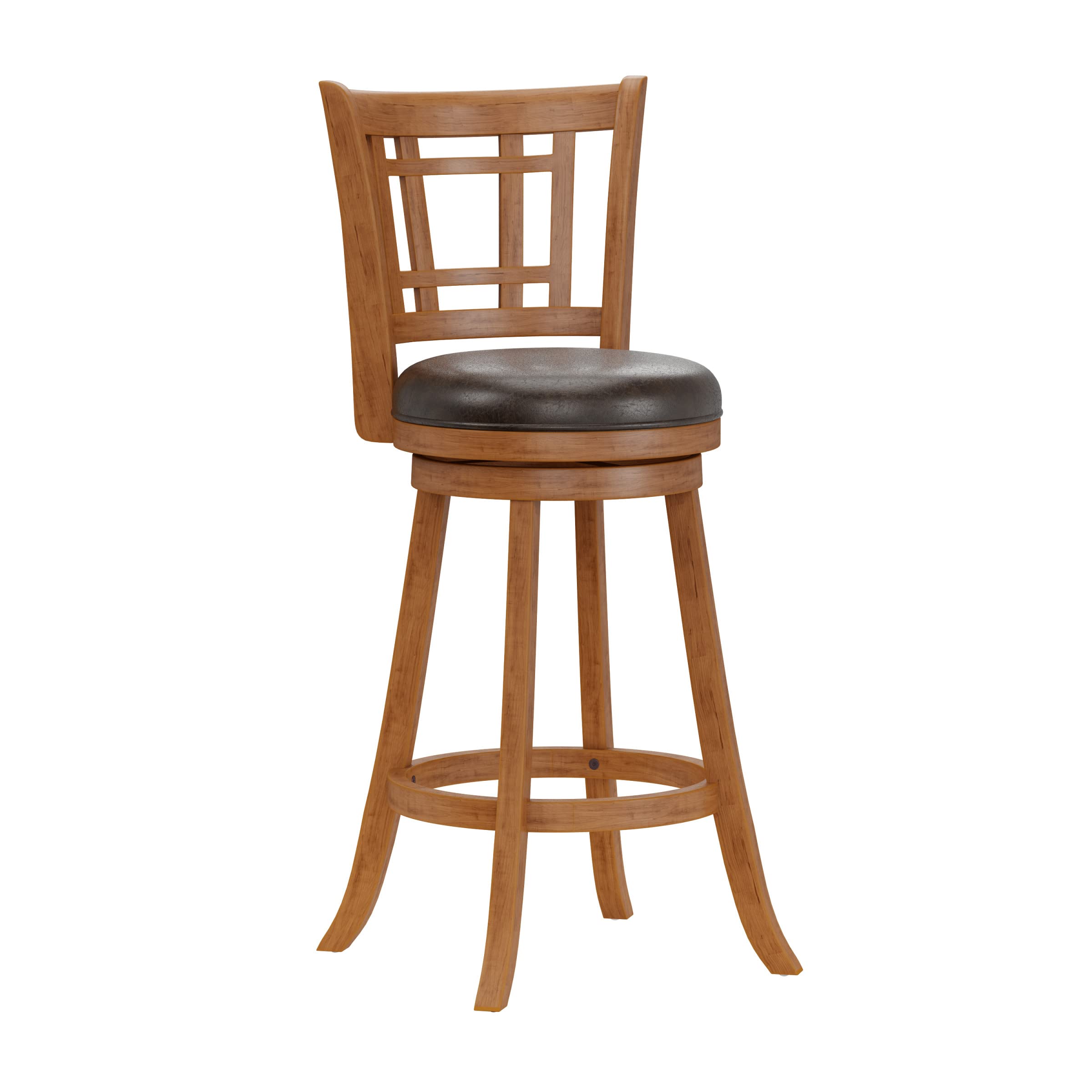 Hillsdale Fairfox 30.5 Wood Swivel Bar Height Stool, Oak