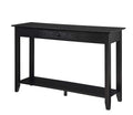 Convenience Concepts American Heritage 1 Drawer Console Table with Shelf, Black