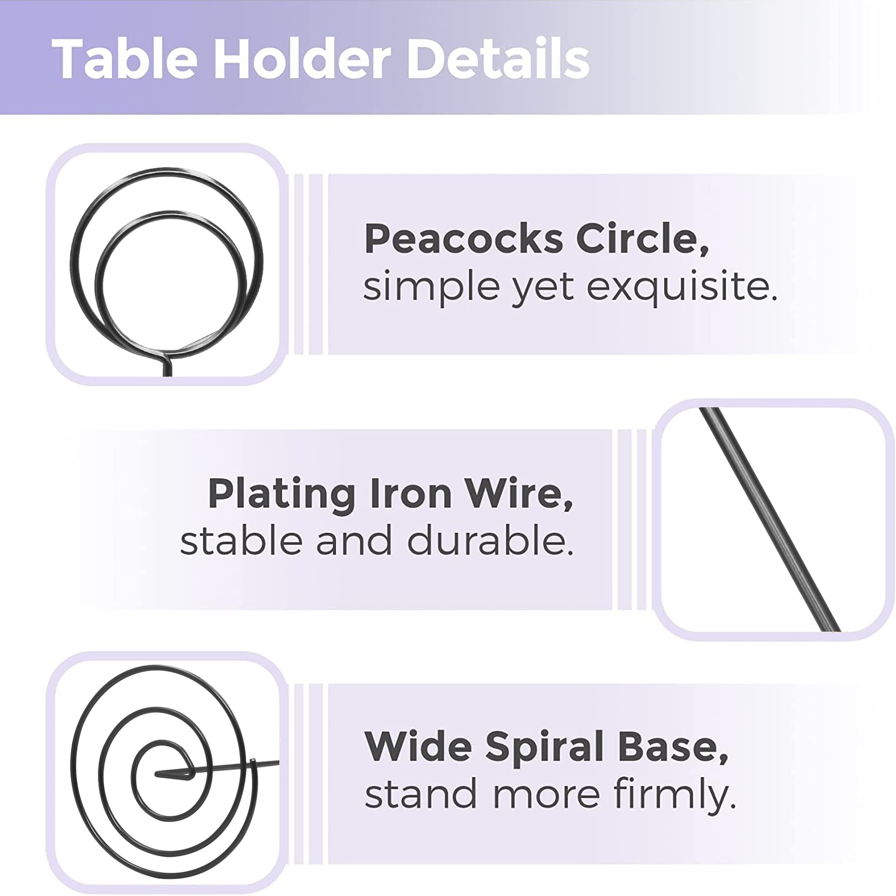 Homwanna Table Number Holders 10Pcs - 8.75 Inch Place Card Holder Tall Table Number Stands For Wedding Party Graduation Receptio