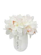 Lebritamfa 12 Pcs High Quaulity Latex Real Touch Cymbidium Orchid Artificial Flower Bouquet For Wedding Holiday Bridal Bouquet H