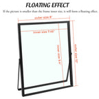 Golden State Art, Black 8X10 Frame For 6X8 Photo - Floating Frame For 6 X 8 Or Smaller Photos - Metal Frame And Real Glass, Eleg
