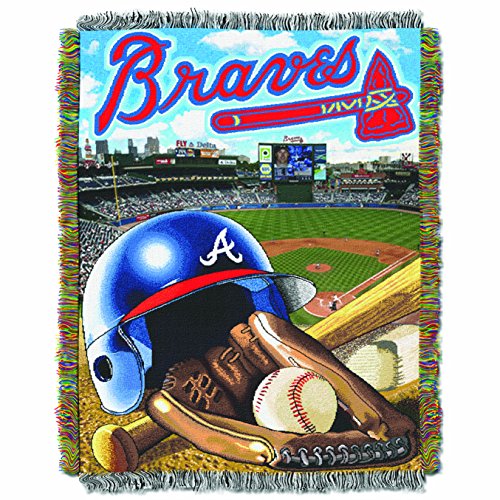 Northwest Mlb Atlanta Braves Woven Tapestry Throw Blanket, 48'' X 60'', Home Field Advantage