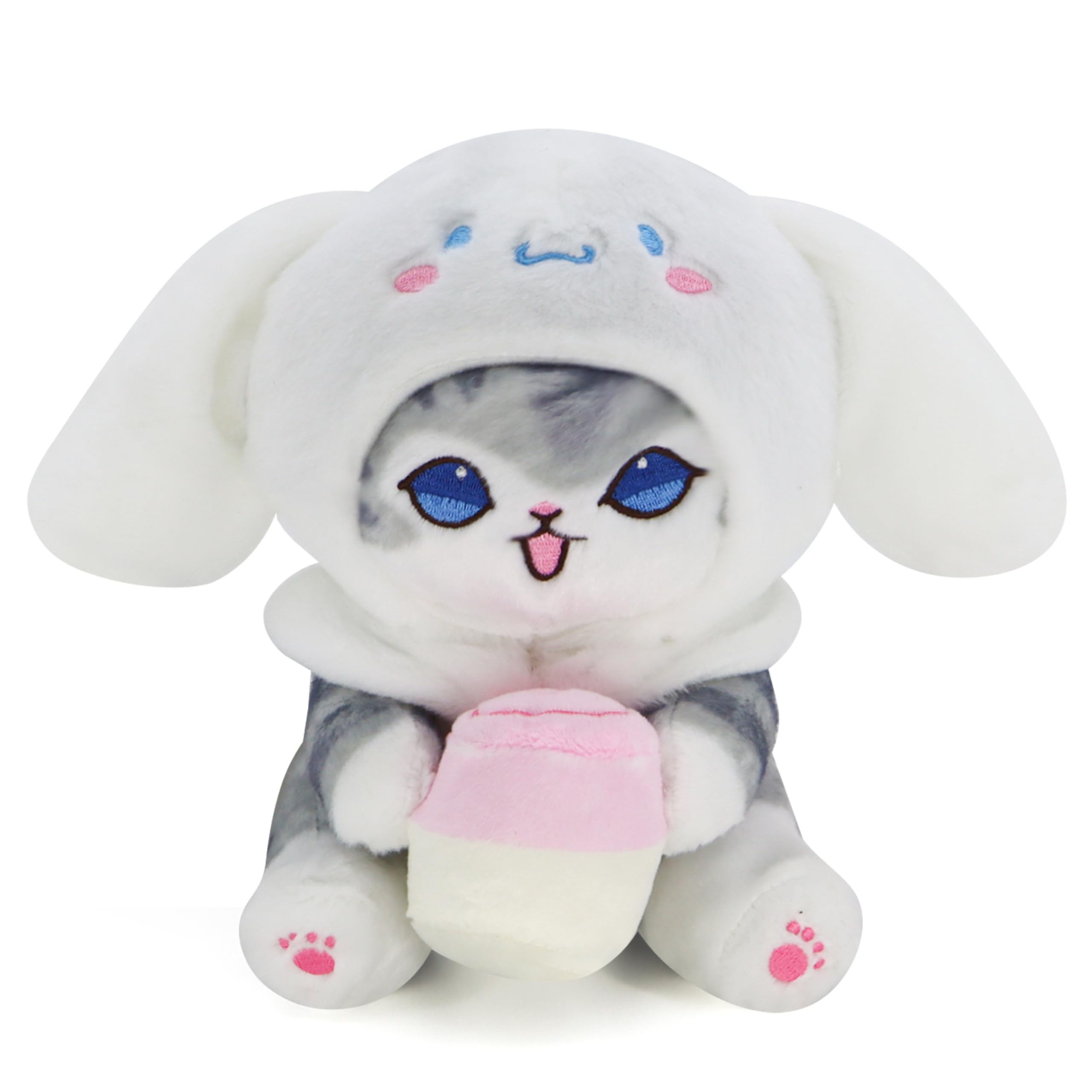 Cnaana Kawaii Shark Cat Plush Toy Stuffed Animal Doll, Soft Pillow For Boys & Girls (Cat-D, 20Cm/7.8In)