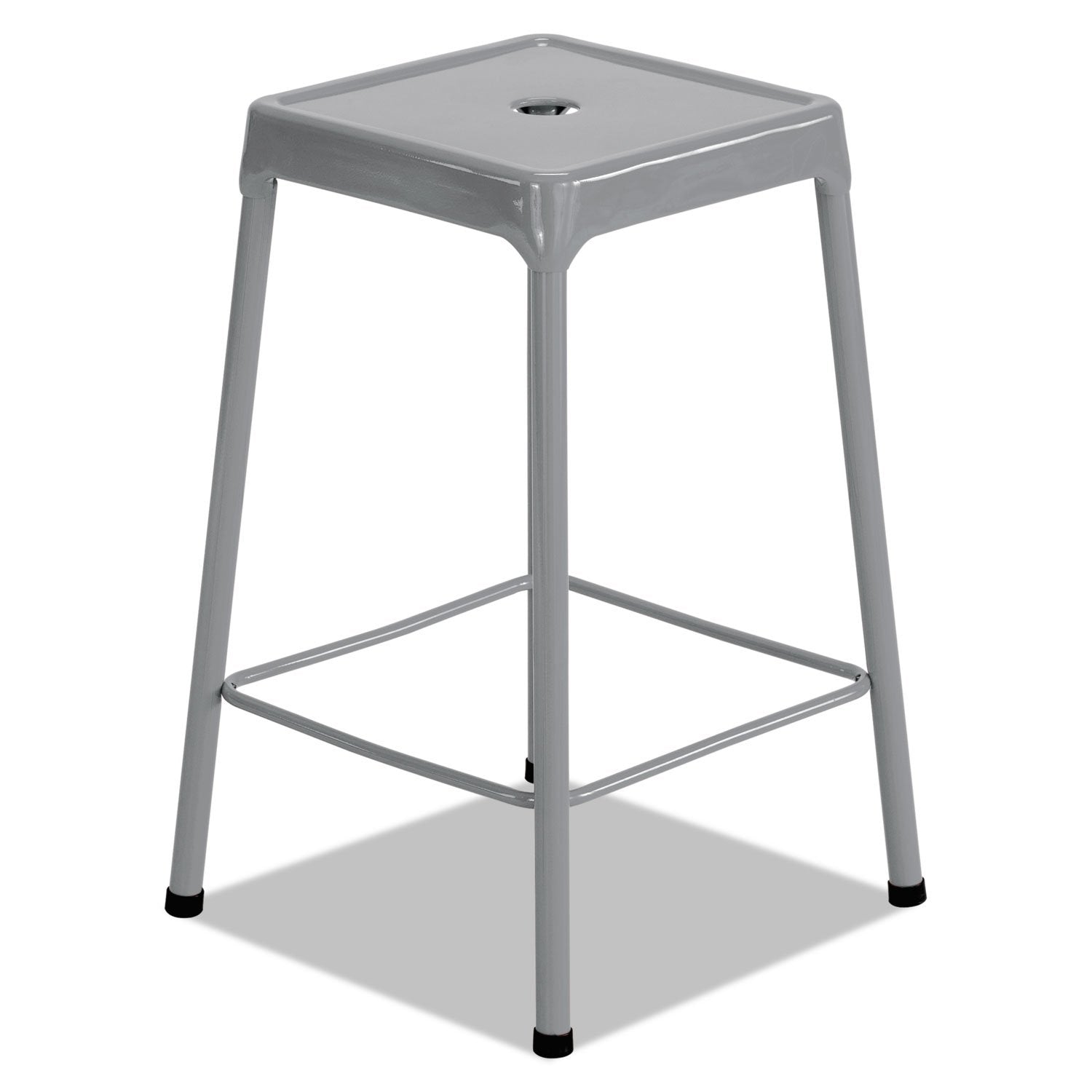 Safco Products 6605SL Steel Kitchen Stool, 25", Silver