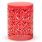 Baxton Studio Jamila Modern and Contemporary Red Finished Metal Outdoor Side Table