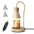 LALISU Candle Warmer Lamp with Timer and Dimmer, Vintage Electric Candle Melter with 2 Bulbs, Melter Scented Candle Height Adjus