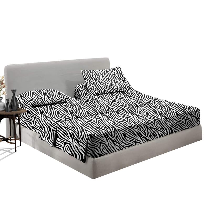 Sgi Bedding 28' Queen Split Top Flex Head Sheet 100% Egyptian Cotton Sheet Set - 600 Thread Count Flex Top Sheet Adjustable Bed