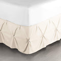 Nestl Beige Cream Bed Skirt King Size, Pinch Pleat King Bed Skirt, 14 ' Inch Drop King Bedskirt, Hotel Quality Beige Cream Bed