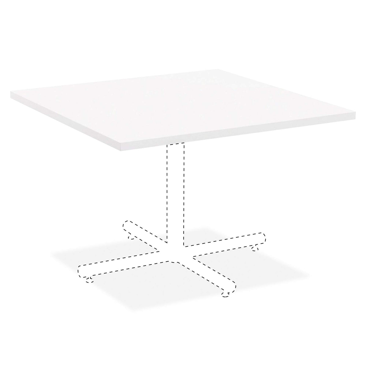 Lorell Hospitality White Laminate Square Tabletop