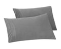 Elegant Comfort Premium Hotel Quality 2-Piece Pillowcase Set, Luxury & Softest 1500 Thread Count Egyptian Quality Bedding Pillowcases, Wrinkle And Fade Resistant,Grey