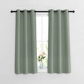 Nicetown Blackout Sage Green Curtains 54 Inches Long 2 Panels Set - Grommet Thermal Curtains Sound Dampening Window Treatments R