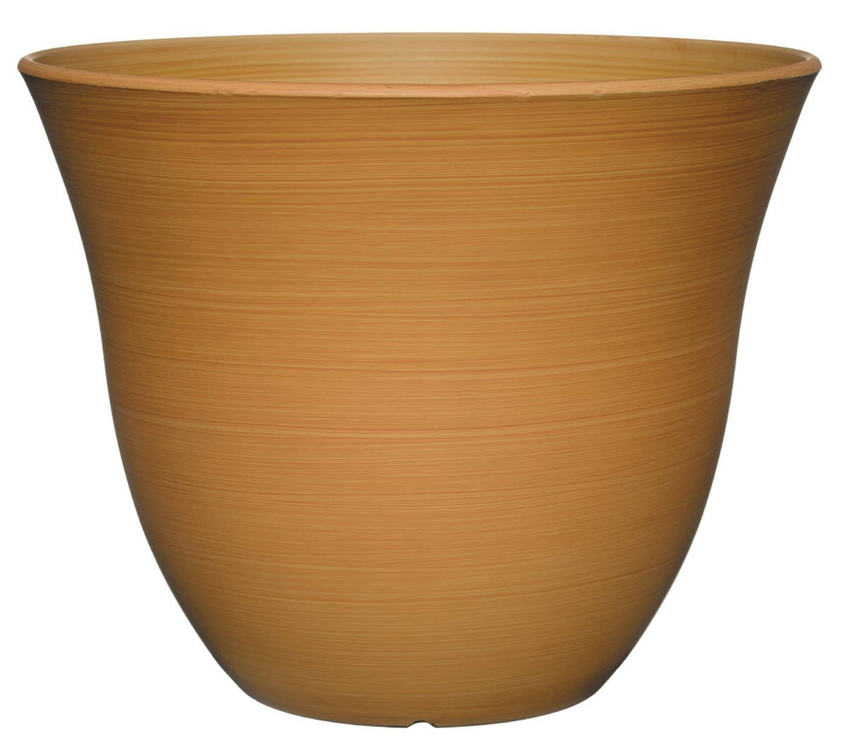 Classic Home And Garden Honeysuckle Resin Flower Pot Planter, Bamboo Brown, 15'