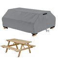 Startwo Waterproof Picnic Table Cover Outdoor Patio Table Bench Covers For 6 Ft Picnic Table Bench Set Windproof 70 / 72 Inch,Gr