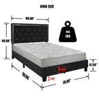 Better Home Products Monica Velvet Upholstered King Platform Bed in Black