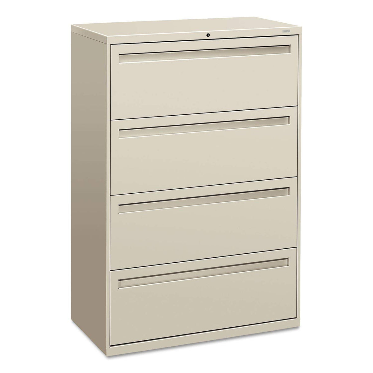 O Hon Company O - 4-Drawer Lateral File, 36&quot;X19-1/4&quot;X53-1/4&quot;, Light Gray