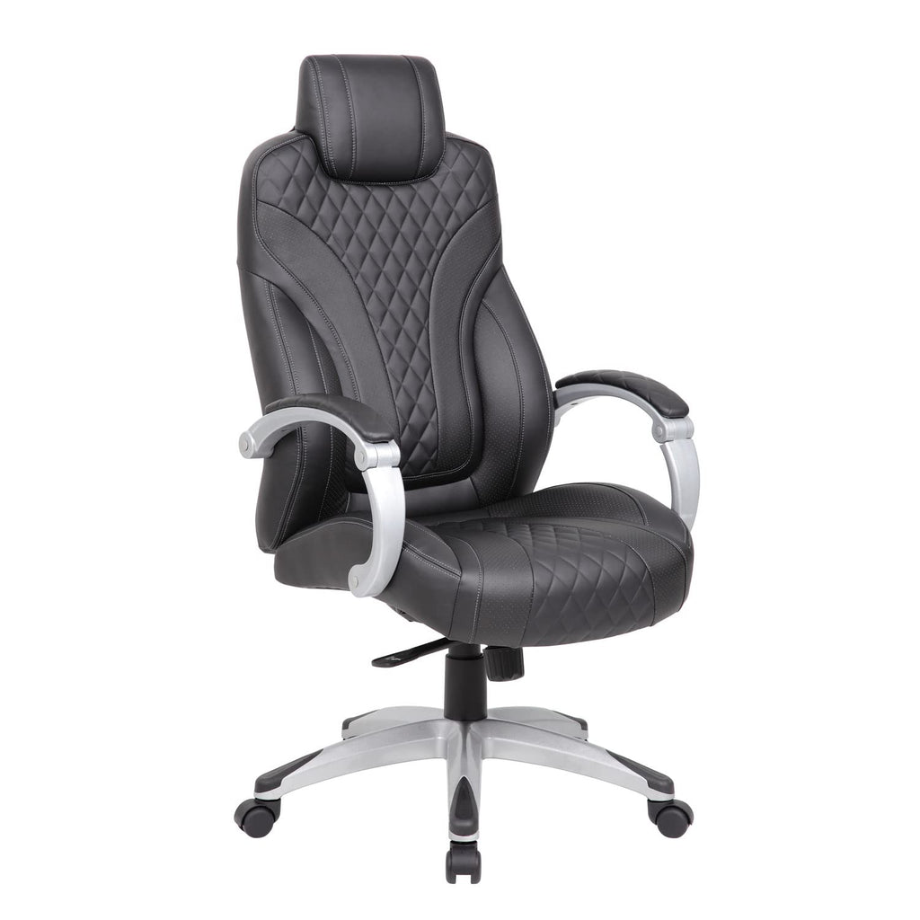Boss Executive Hinged Arm Chair - Black (B8871-Bk)
